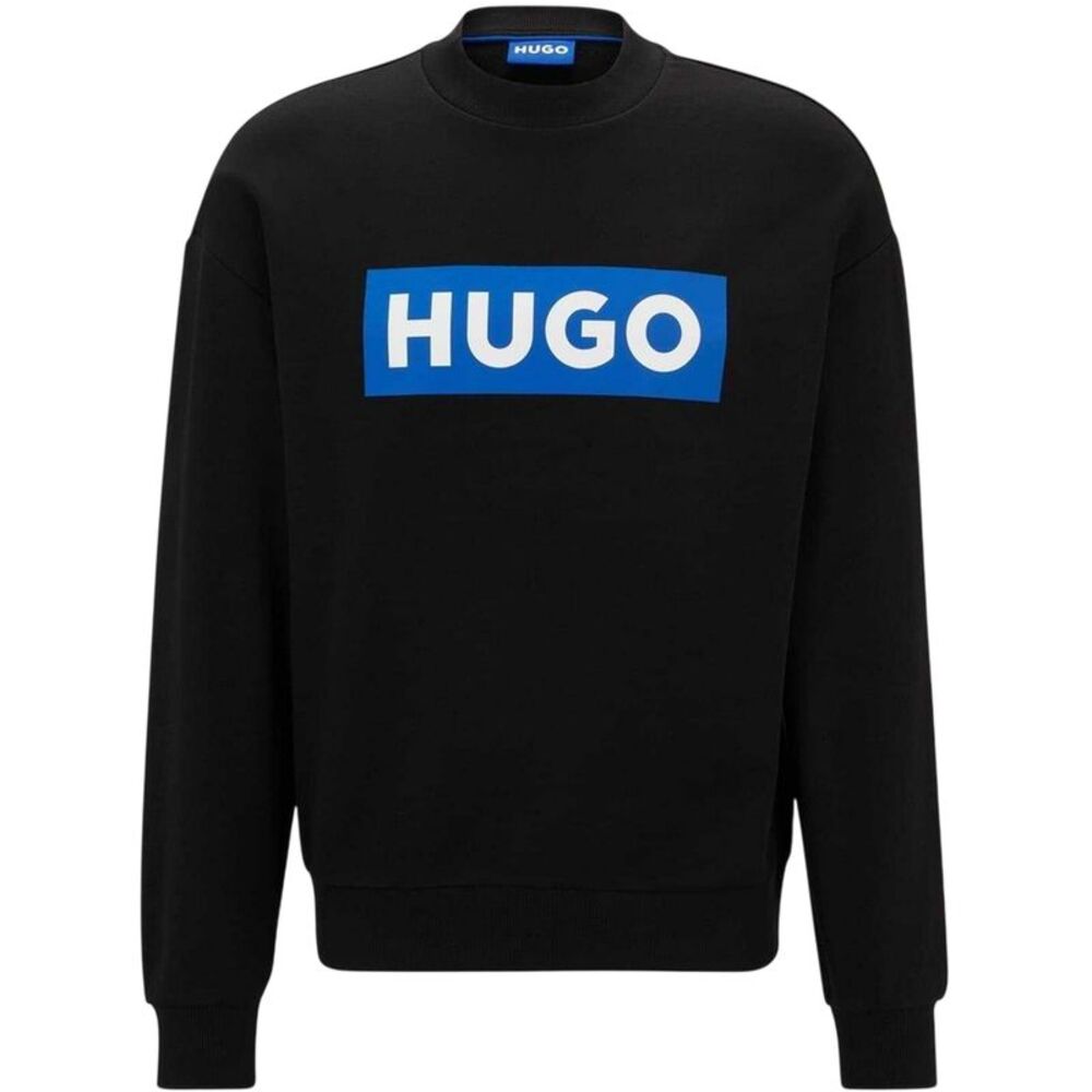 Hugo Mens Niero Box Logo Crew Neck Sweatshirt / Black